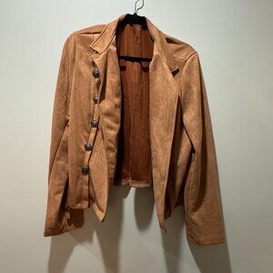Brown Faux Suede Jacket